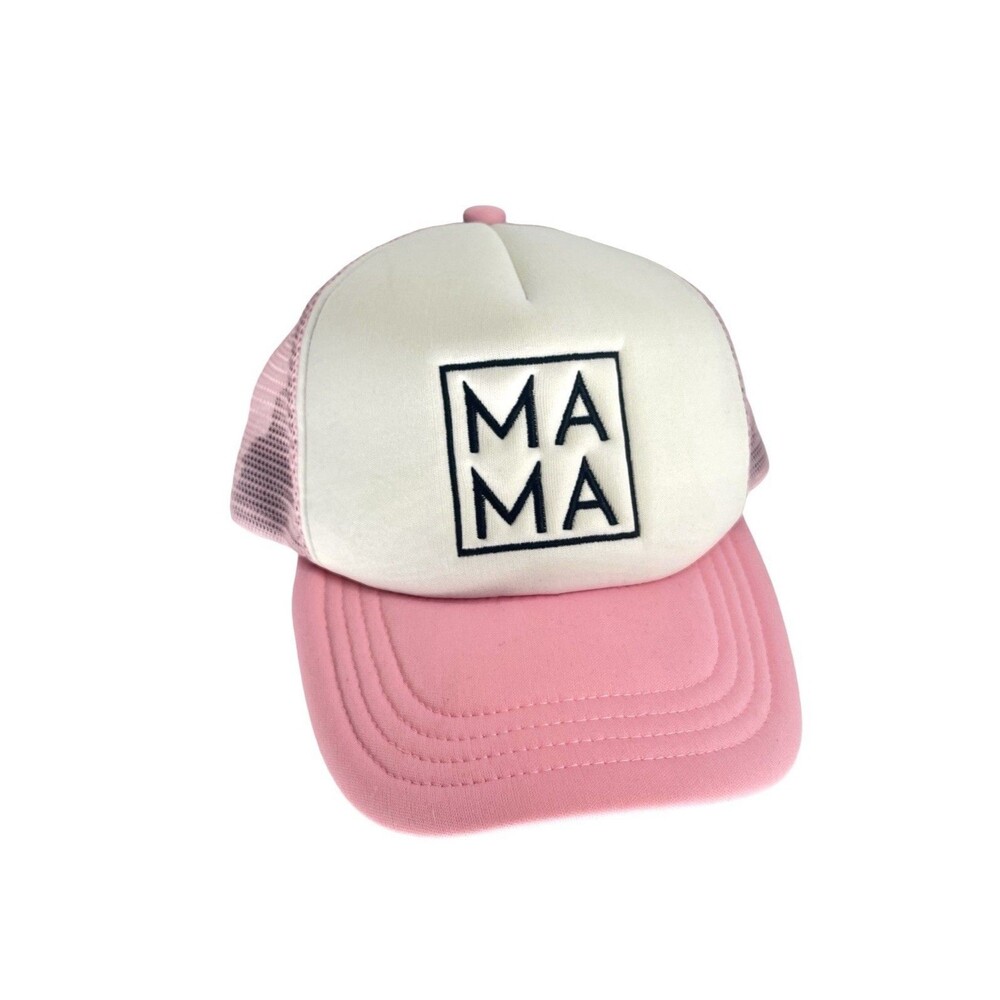 ALDEAL Mama Trucker Hat Pink White Mesh Snapback Mom Gift Coastal Cowgirl